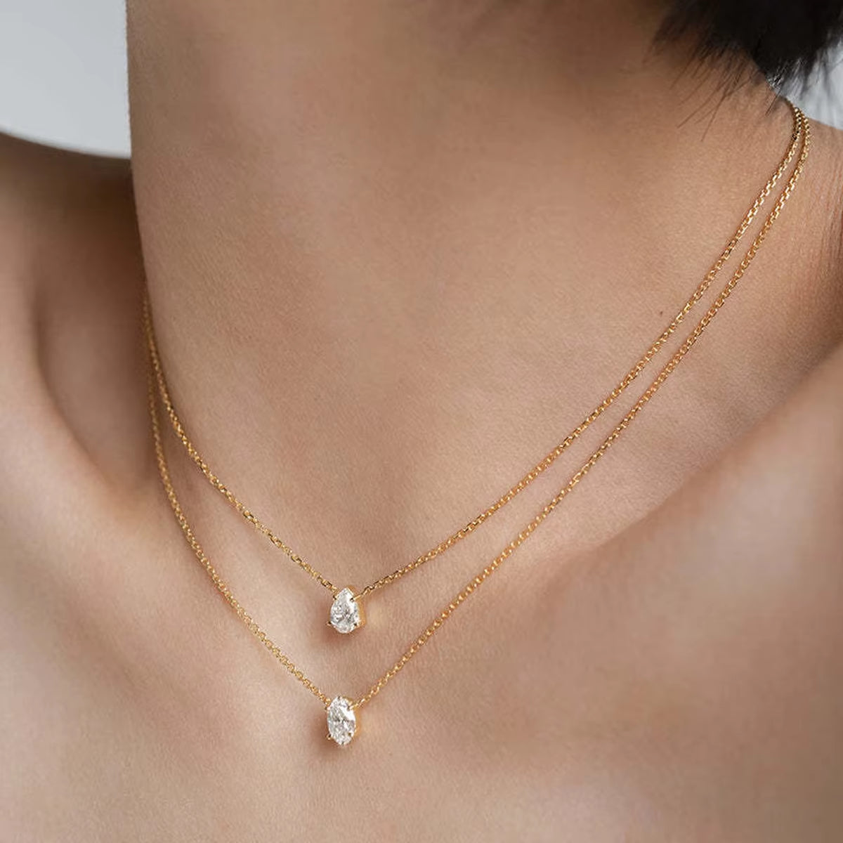 Trendy Zircon Pendant Necklace for Women Multilayer Chain Choker Fashion Female Party Shiny Jewelry Gift