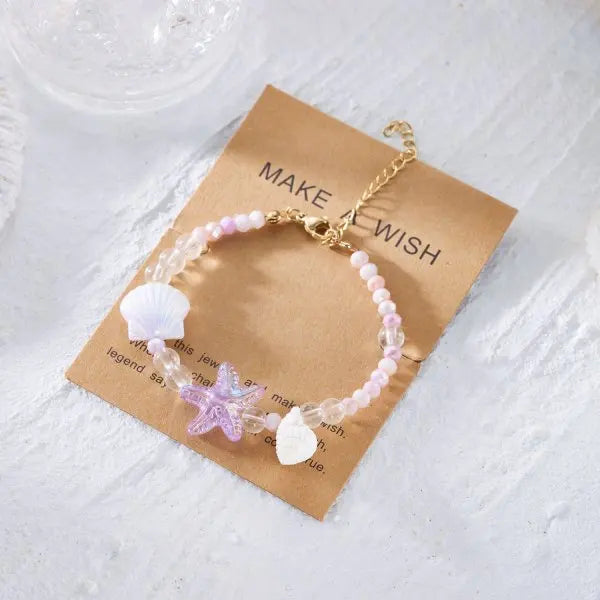 Simple Handmade Braided Shell Bracelets for Women Bohemian Starfish Turtle Adjustable Bracelets Friendship Beach Holiday Jewelry