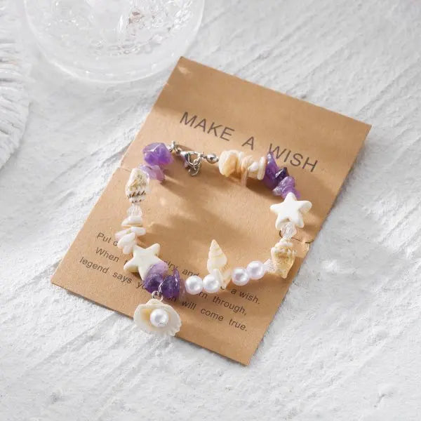 Simple Handmade Braided Shell Bracelets for Women Bohemian Starfish Turtle Adjustable Bracelets Friendship Beach Holiday Jewelry