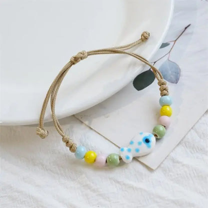 Simple Handmade Braided Shell Bracelets for Women Bohemian Starfish Turtle Adjustable Bracelets Friendship Beach Holiday Jewelry